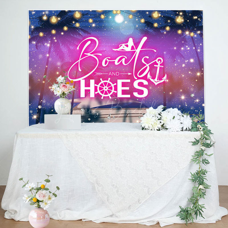 Lofaris Boats And Hoes Ship Trees Birthday Party Backdrop