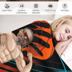 Lofaris Bodybuilding Hoopster Basketball Sports Custom Blanket