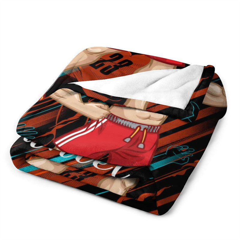 Lofaris Bodybuilding Hoopster Basketball Sports Custom Blanket