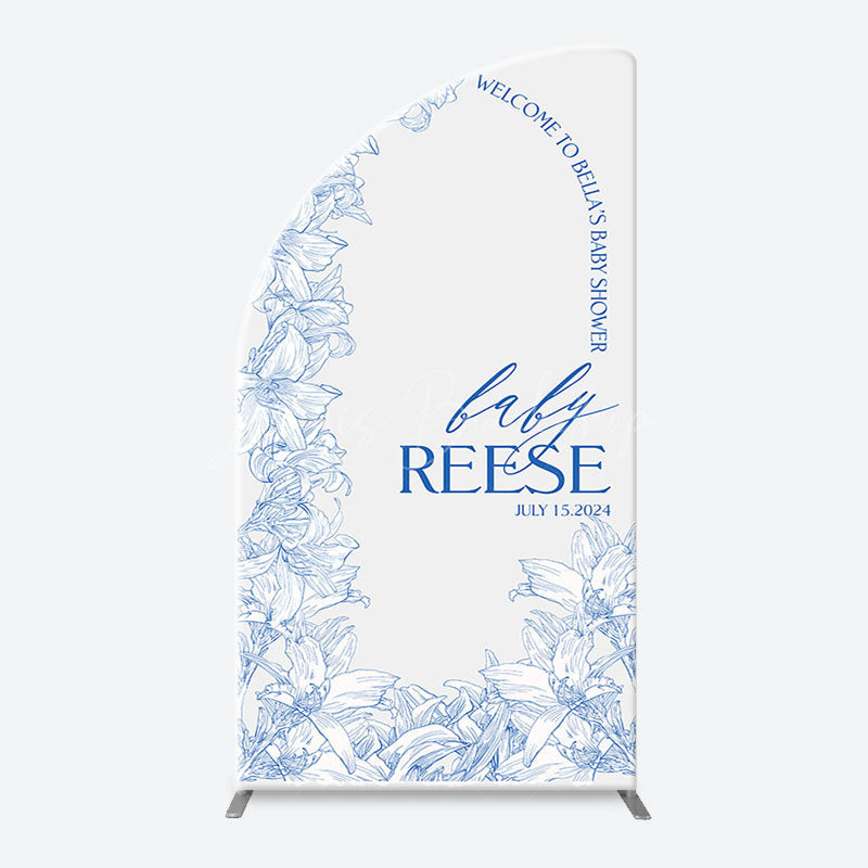 Lofaris Bohemain Blue White Flowers Chiara Arch Backdrop