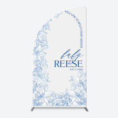 Lofaris Bohemain Blue White Flowers Chiara Arch Backdrop