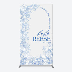 Lofaris Bohemain Blue White Flowers Chiara Arch Backdrop