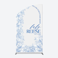 Lofaris Bohemain Blue White Flowers Chiara Arch Backdrop