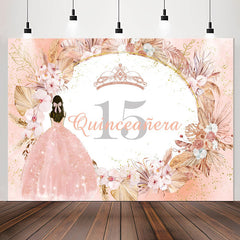 Lofaris Bohemia Flowers Quinceanera 15th Birthday Backdrop