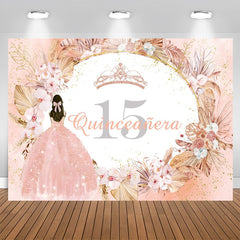 Lofaris Bohemia Flowers Quinceanera 15th Birthday Backdrop