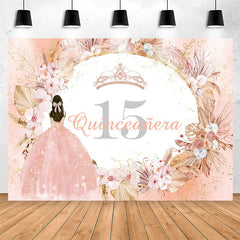 Lofaris Bohemia Flowers Quinceanera 15th Birthday Backdrop