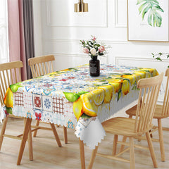 Lofaris Bohemia Lemon Country Kitchen Rectangle Tablecloth