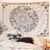 Lofaris Bohemian Beige Daisy Medallion Floral Wall Tapestry
