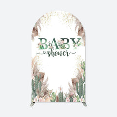 Lofaris Boho Cactus Baby Shower Double Sided Arch Backdrop