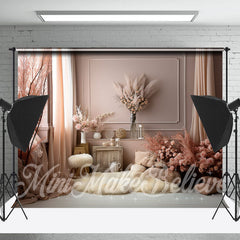 Lofaris Boho Floral Photo Booth Spring Backdrop For Mini Session