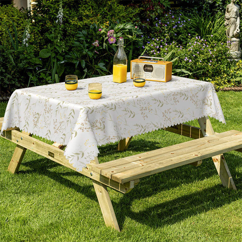 Lofaris Boho Grass Floral Rectangle Tablecloth for Decor