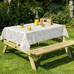 Lofaris Boho Grass Floral Rectangle Tablecloth for Decor