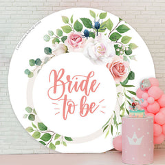 Lofaris Boho Leaves Floral Round Bridal Shower Backdrop