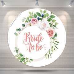 Lofaris Boho Leaves Floral Round Bridal Shower Backdrop