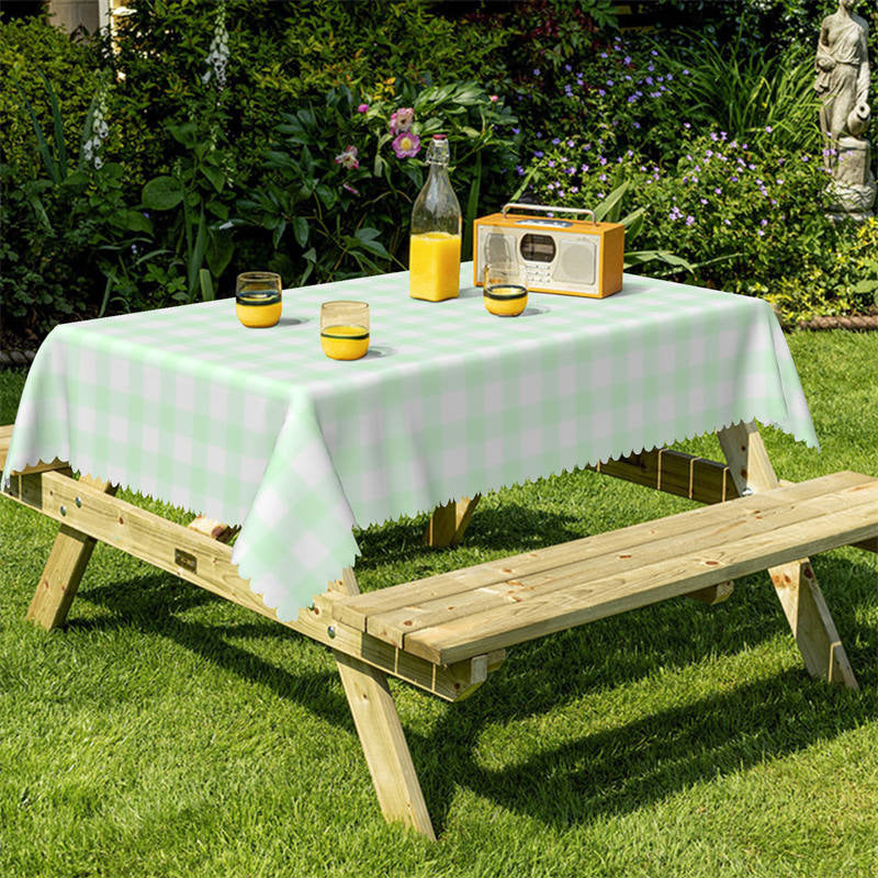 Lofaris Boho Light Apple Green Tablecloth For Kitchen Decor