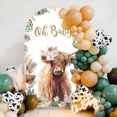 Lofaris Boho Oh Baby Cow Double Sided Chiara Arch Backdrop