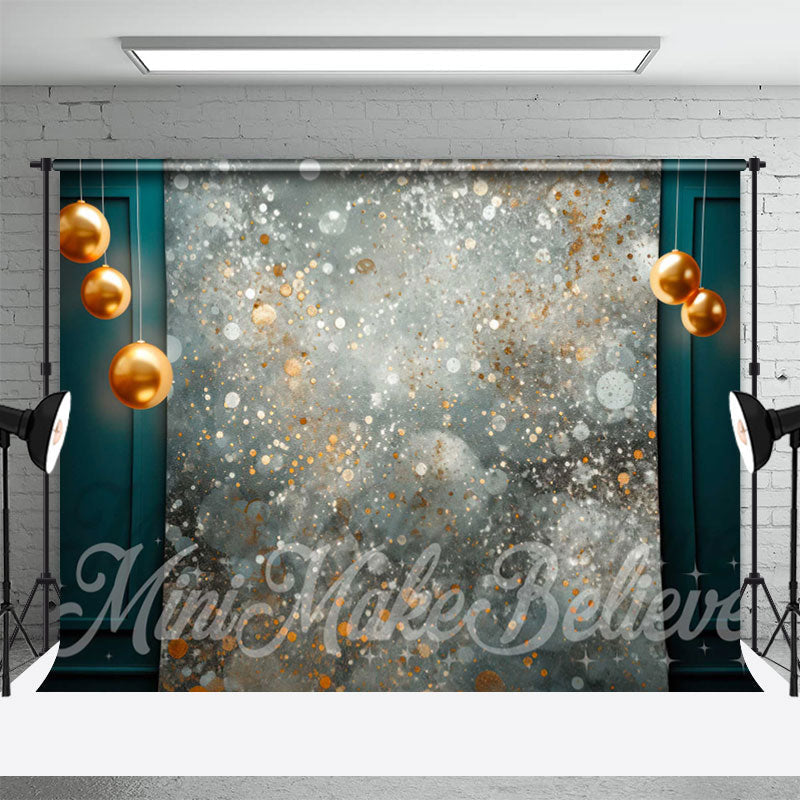 Lofaris Bokeh Gold Christmas Orinaments Retro Wall Backdrop