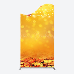 Lofaris Bokeh Orange Red Maple Leaves Autumn Arch Backdrop