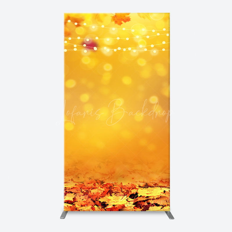 Lofaris Bokeh Orange Red Maple Leaves Autumn Arch Backdrop