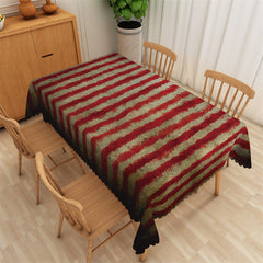 Lofaris Boland Horror Clown Red Stripes Decorative Tablecloth
