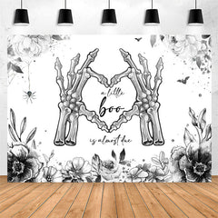 Lofaris Boo Hand Bones Floral Halloween Baby Shower Backdrop