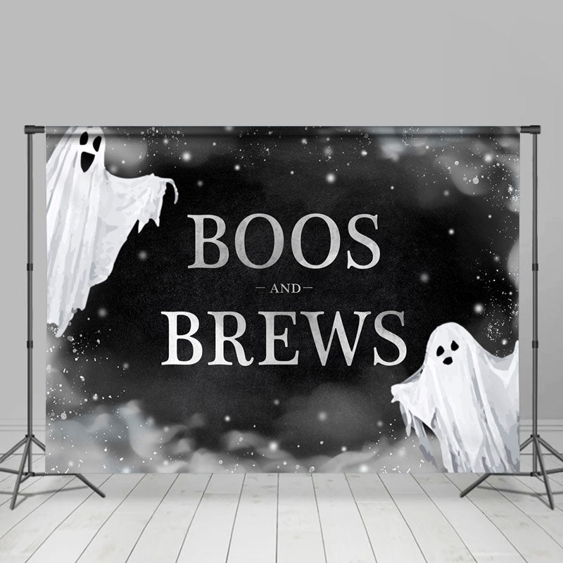 Lofaris Boos And Brews Smoke Halloween Baby Shower Backdrop
