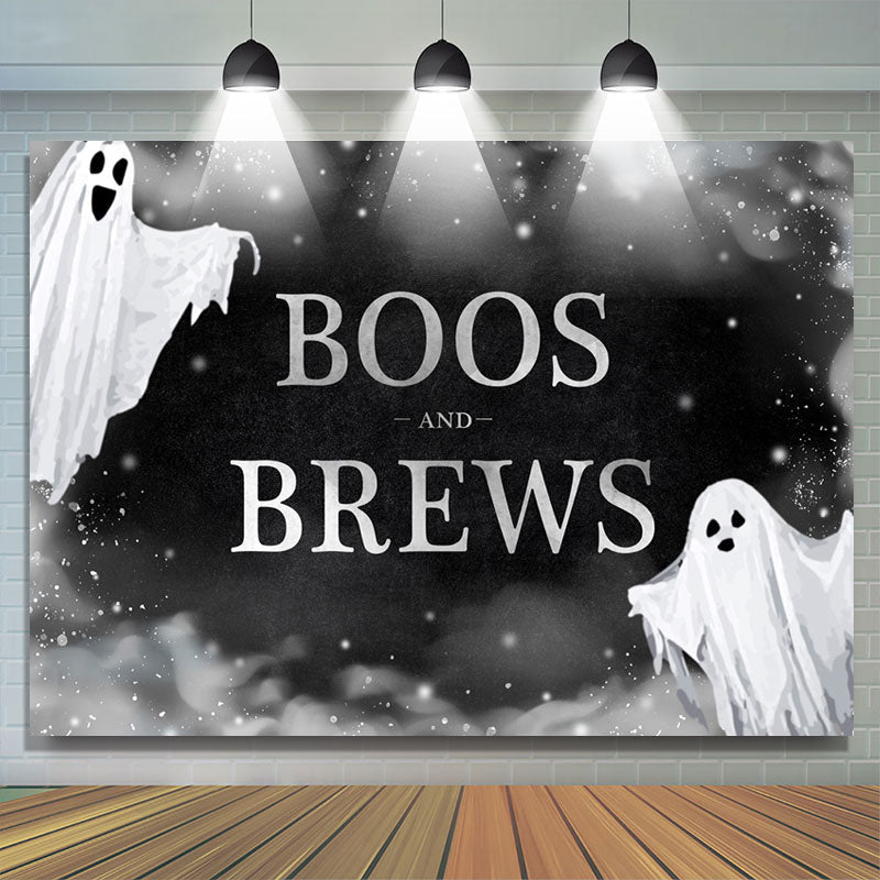 Lofaris Boos And Brews Smoke Halloween Baby Shower Backdrop