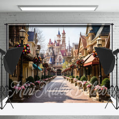 Lofaris Brick Road Castle Spire House Architecture Backdrop