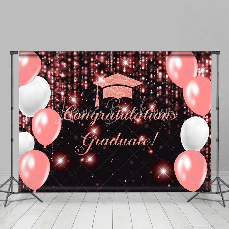 Lofaris Bright Color Balloon Congratulation Grad Backdrop