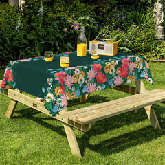 Lofaris Bright Color Flowers Green Tablecloth For Kitchen Decor