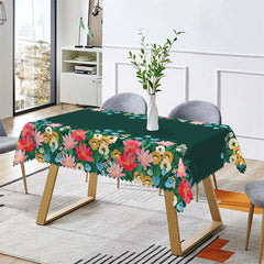 Lofaris Bright Color Flowers Green Tablecloth For Kitchen Decor