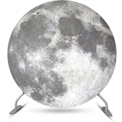 Lofaris Bright Moon Surface Craters Circle Birthday Backdrop