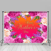 Lofaris Bright Purple Yellow Flowers Mothers Day Backdrop