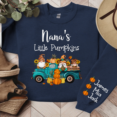 Lofaris Bright Yellow Pumpkin Fall Grandma Custom Sweatshirt