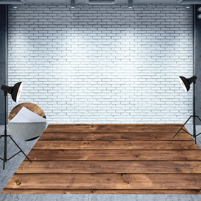 Lofaris Brown Board Floor Backdrop For Baby Photography