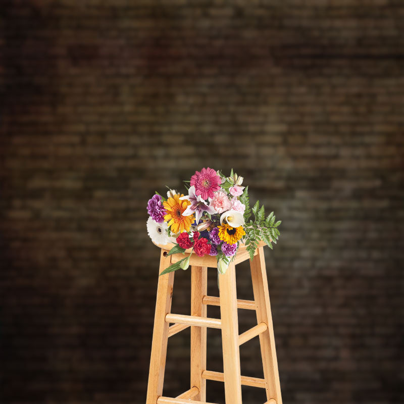 Lofaris Brown Brick Wall Portrait Photo Studio Backdrop