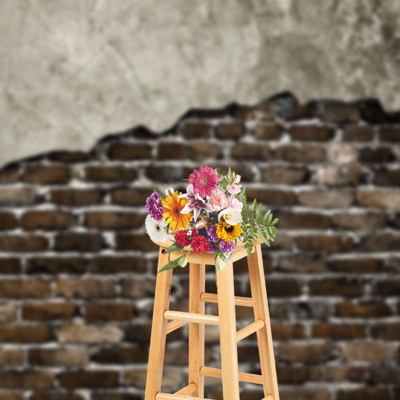 Lofaris Brown Brick Wall Texture Photography Studio Backdrop