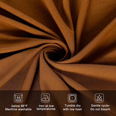 Lofaris Brown Fitted Spandex Rectangle Banquet Table Cover