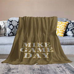 Lofaris Brown Glitter Gold Stroke Personalized Name Blanket