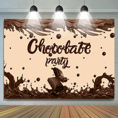 Lofaris Brown Homemade Chocolate Party Backdrop For Kids