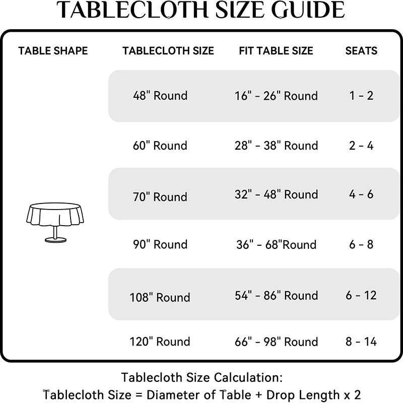 Lofaris Brown Jacquard Polyester Round Banquet Tablecloth