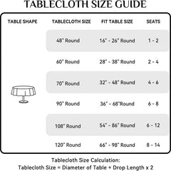 Lofaris Brown Jacquard Polyester Round Banquet Tablecloth