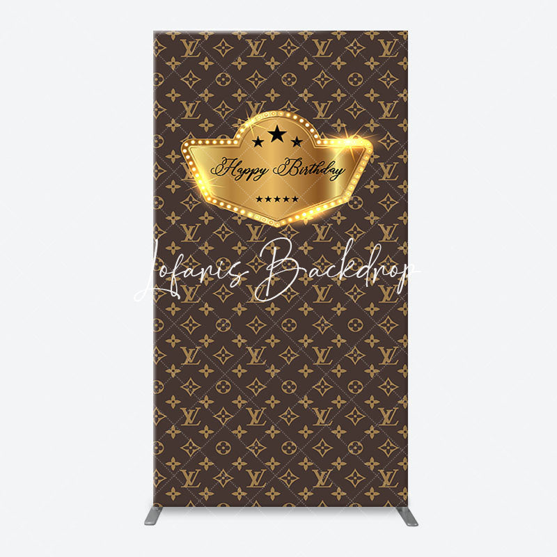Lofaris Brown Luxury Leather Brand Arch Birthday Backdrop