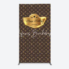 Lofaris Brown Luxury Leather Brand Arch Birthday Backdrop