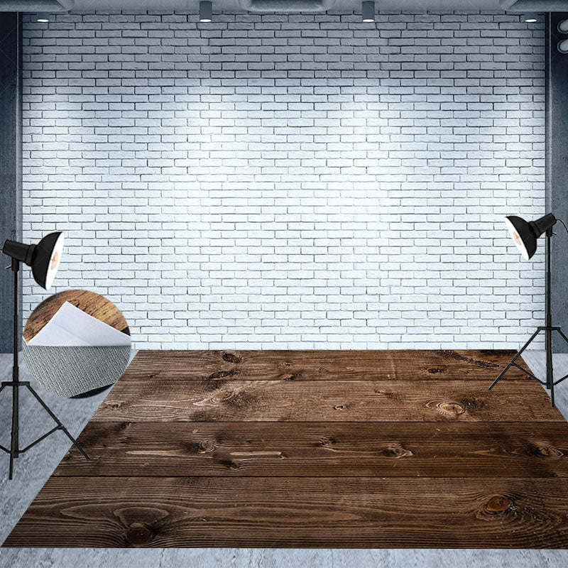 Lofaris Brown Old Burnt Texture Photo Wood Floor Backdrop
