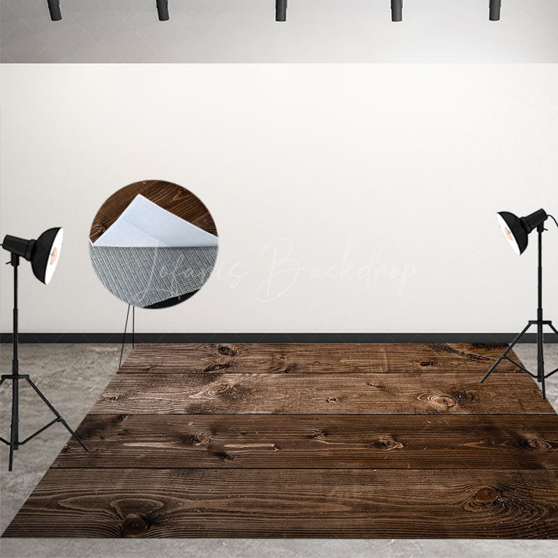 Lofaris Brown Old Burnt Texture Photo Wood Floor Backdrop