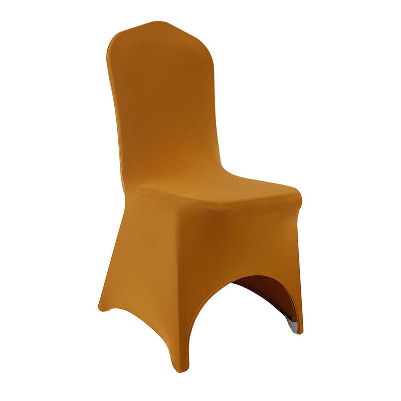 Lofaris Brown Open Back Stretch Spandex Banquet Chair Cover