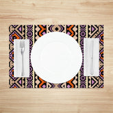 Lofaris Brown Purple Abstract Patterns Set Of 4 Placemats