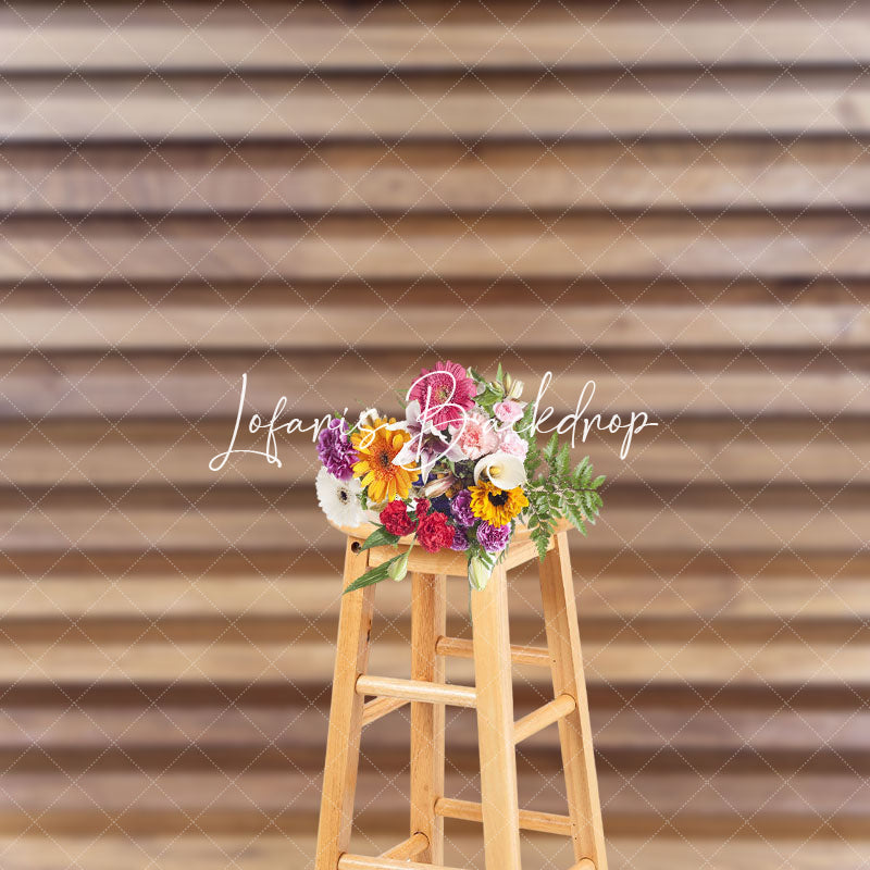 Lofaris Brown Slotted Wood Plaid Texture Backdrop For Photo