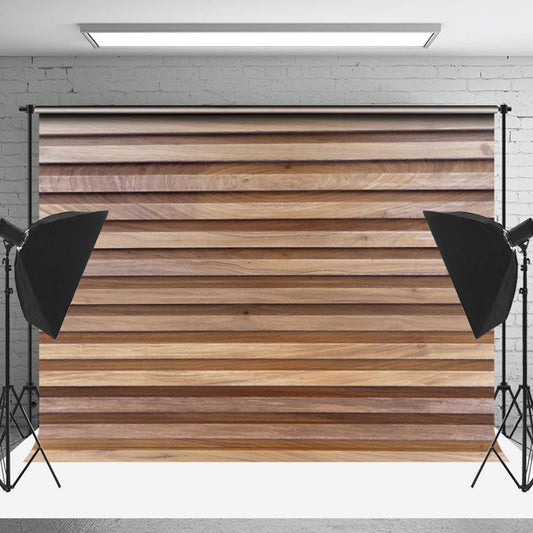 Lofaris Brown Slotted Wood Plaid Texture Backdrop For Photo